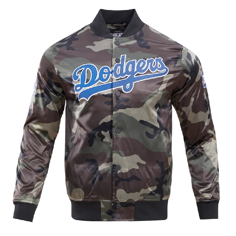 MLB LOS ANGELES DODGERS CAMO AOP MEN'S SATIN JACKET (CAMO)