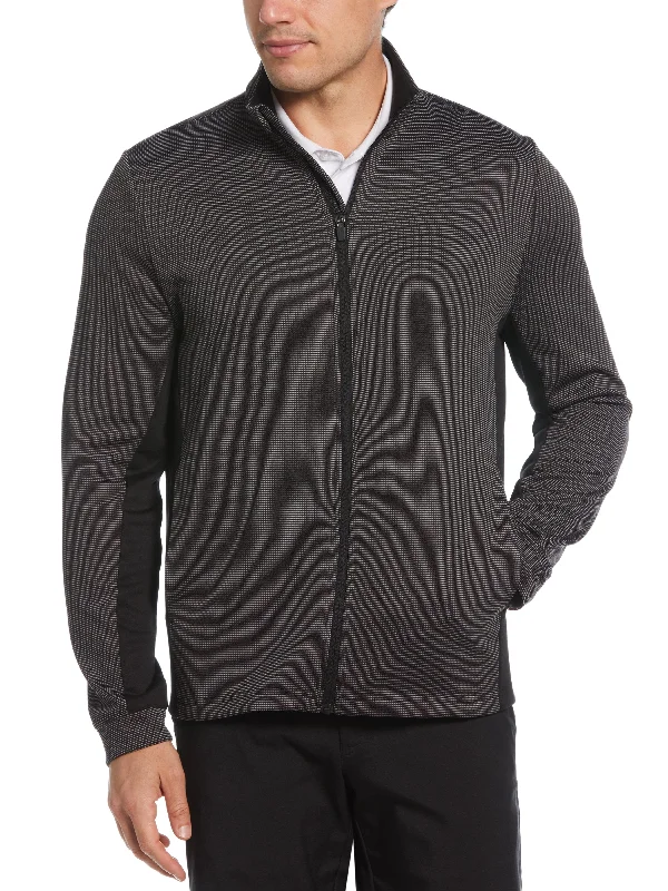 Men's Micro Jacquard Full Zip Golf Jacket