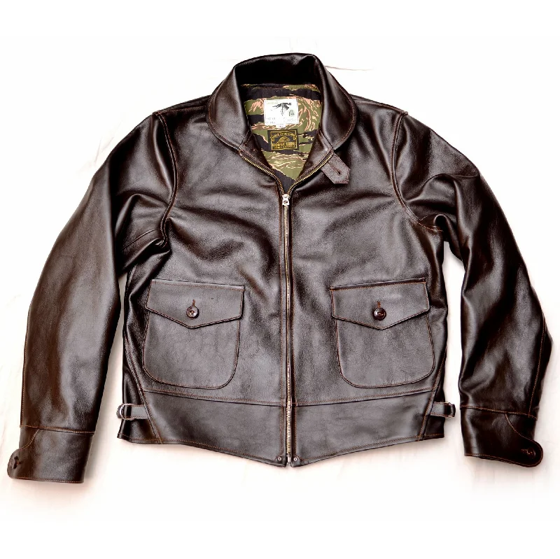 The Heron Zip - Dark Brown Shinki Horsehide Oil Finish