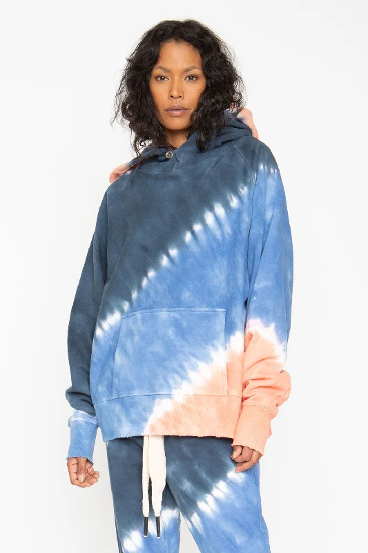 Tie Dye Fleece Front Pocket Hoodie