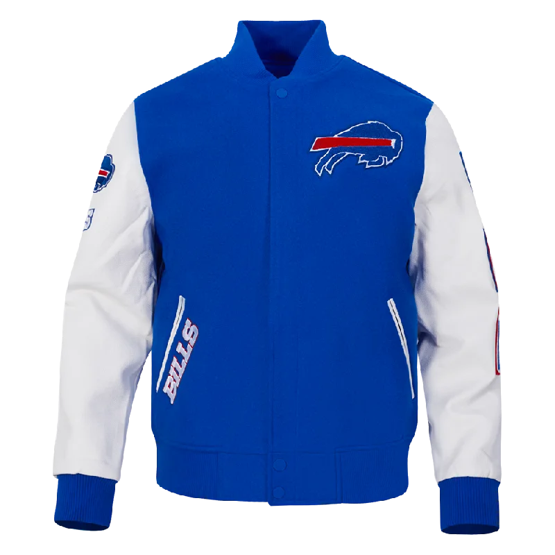 NFL BUFFALO BILLS CLASSIC WOOL MEN'S VARSITY JACKET (ROYAL/WHITE)