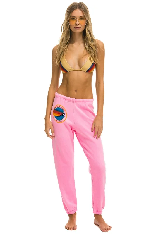 AVIATOR NATION ASPEN SWEATPANTS - NEON PINK