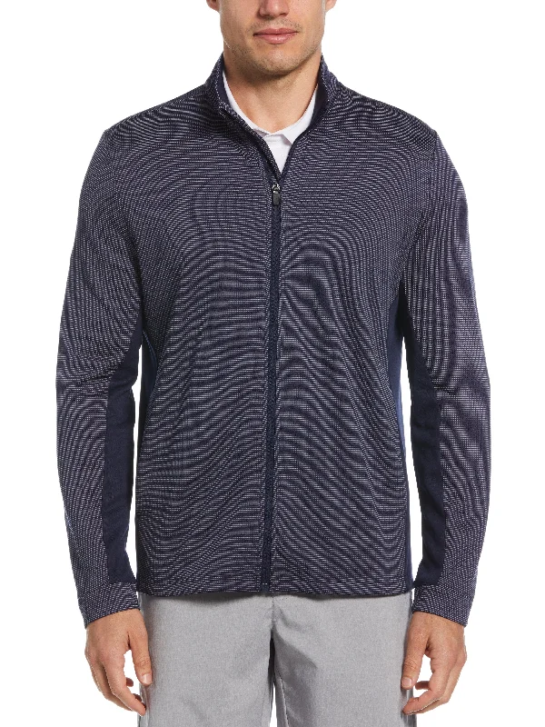 Men's Micro Jacquard Full Zip Golf Jacket