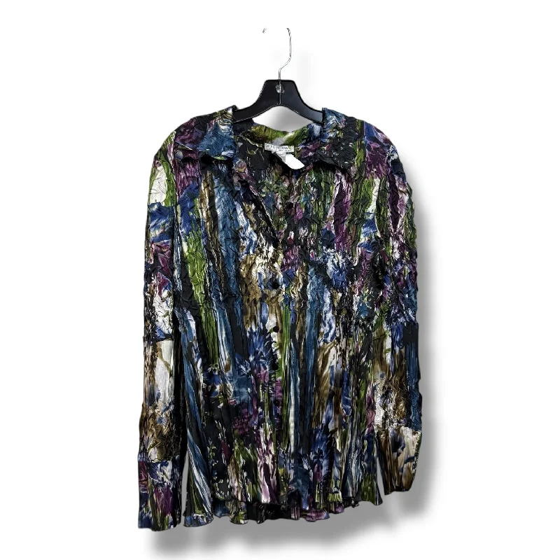 Top Long Sleeve By Alberto Makali In Multi-colored, Size: L