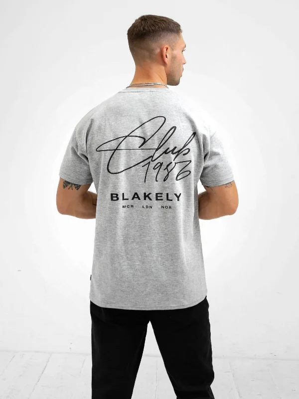 Club Relaxed T-Shirt - Marl Grey