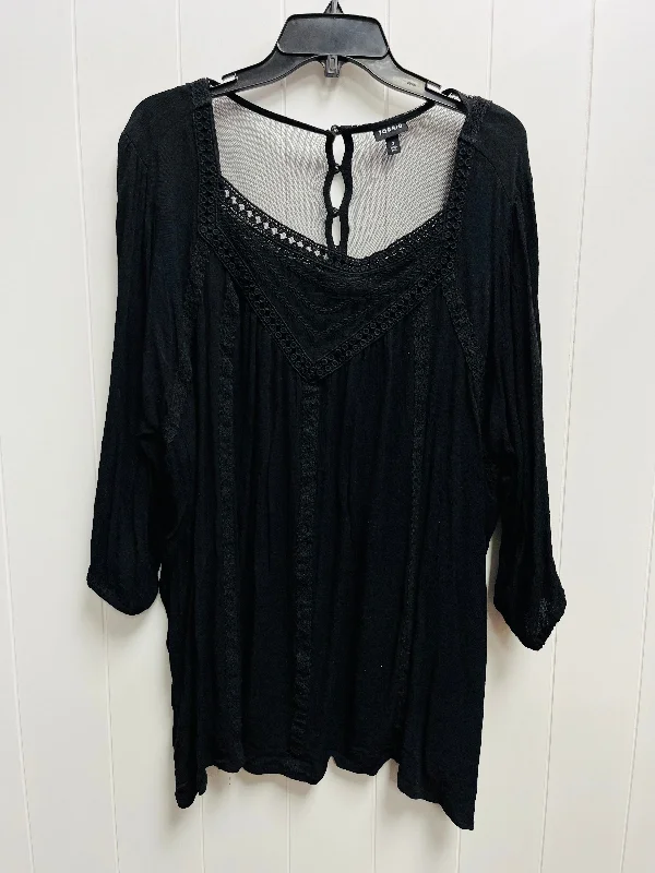 Top Long Sleeve By Torrid In Black, Size: 3x