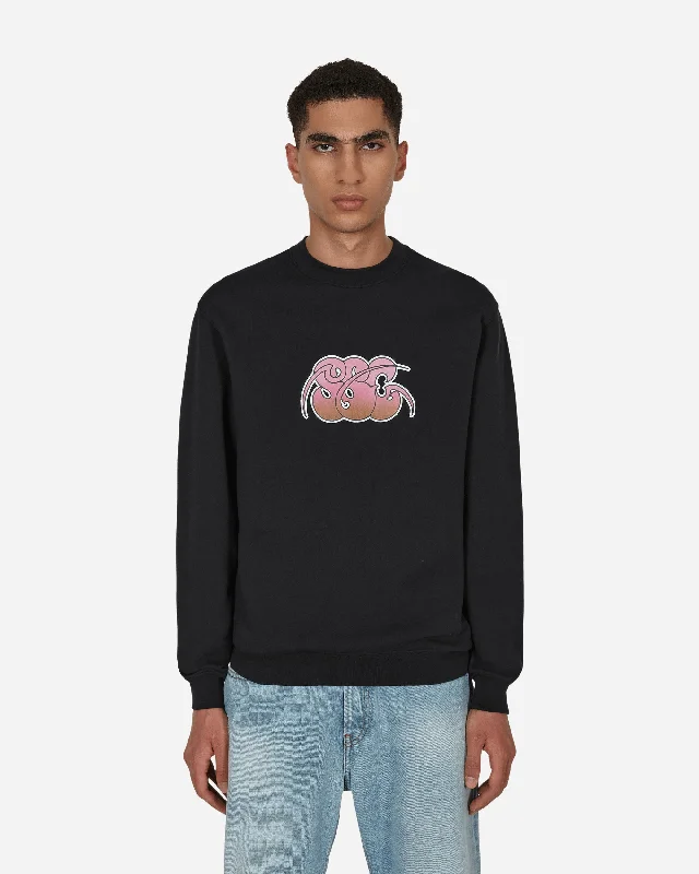 Printed Crewneck Sweatshirt Black