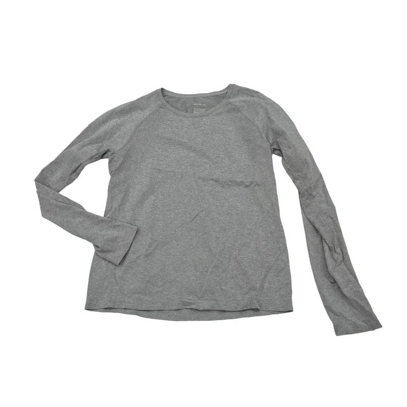 GREY ATHLETIC TOP LS CREWNECK by ALL IN MOTION Size:L