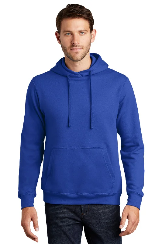 Port & Company Mens Fan Favorite Fleece Hooded Sweatshirt Hoodie w/ Pouch Pocket - True Royal Blue