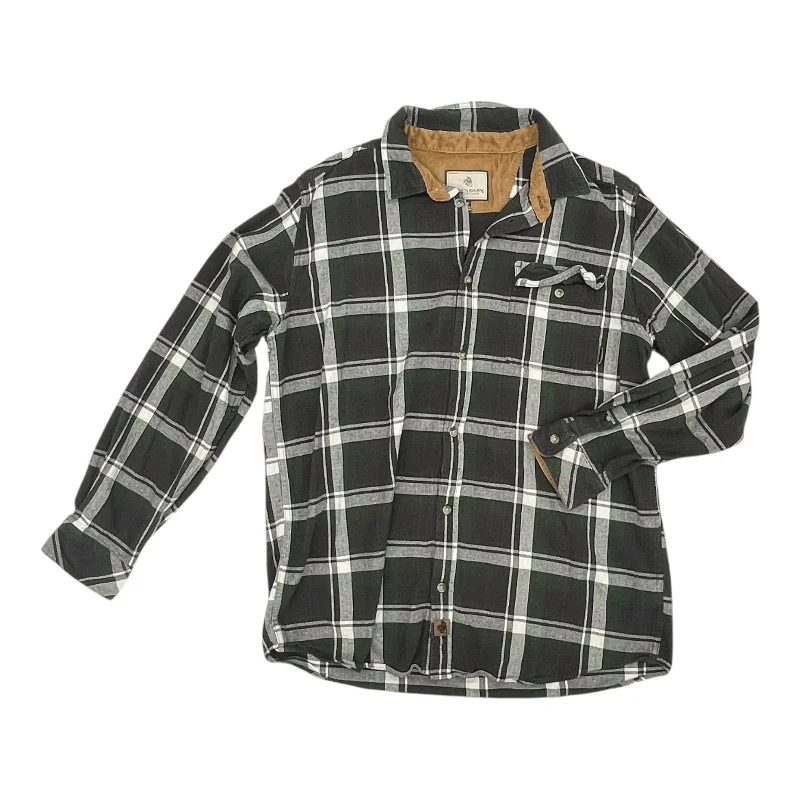 Top Ls By Clothes Mentor In Plaid Pattern, Size:Xl