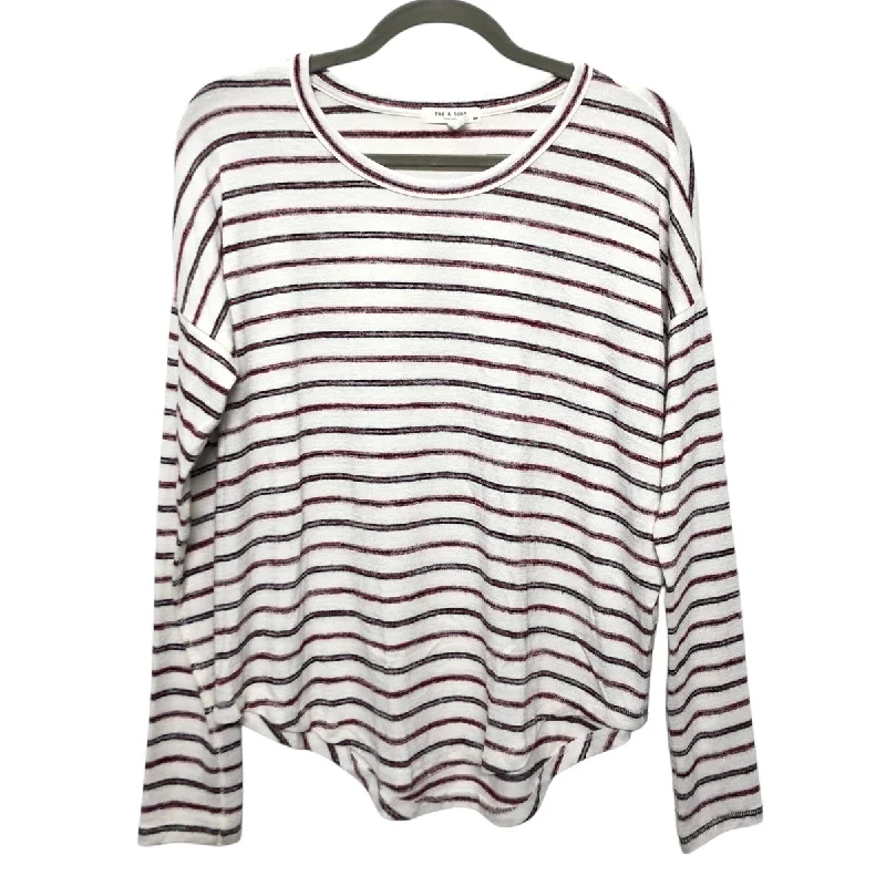 Top Ls Basic By Rag & Bones Jeans In Striped Pattern, Size:S