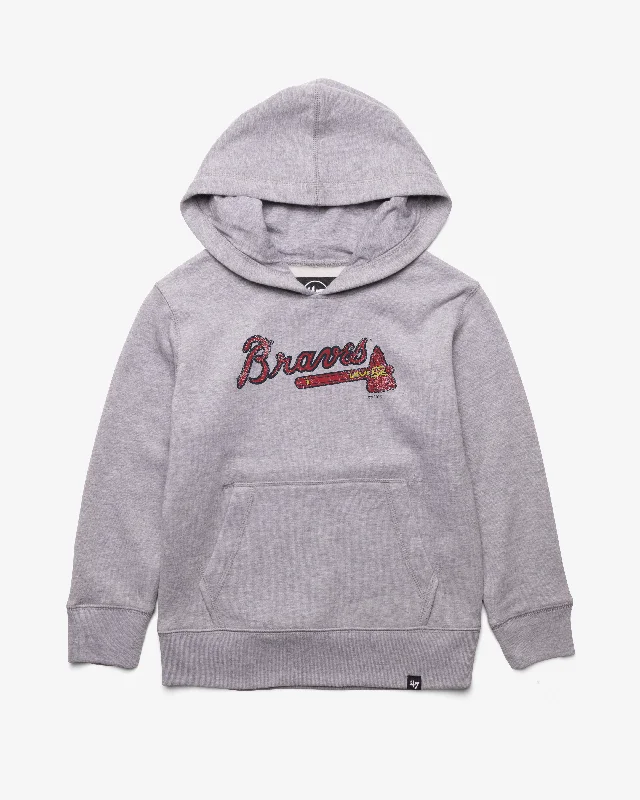 ATLANTA BRAVES DISTRESSED IMPRINT '47 HEADLNE HOOD KIDS