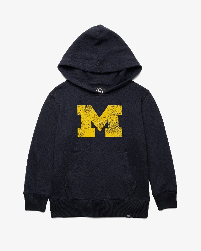 MICHIGAN WOLVERINES DISTRESSED IMPRINT '47 HEADLINE HOOD KIDS