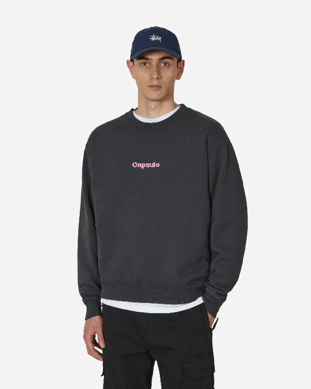 Classic Logo Crewneck Sweatshirt Washed Black