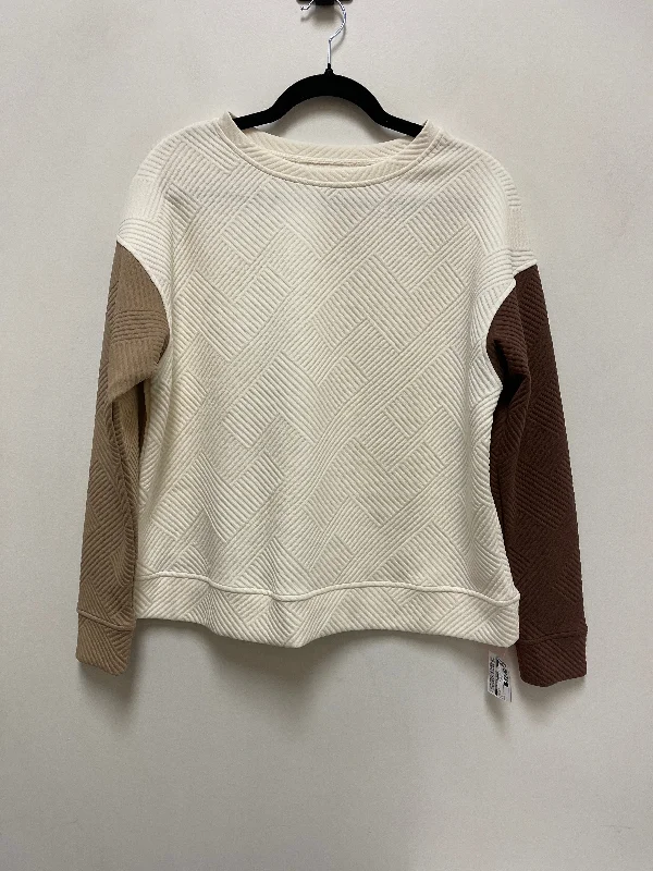 Top Long Sleeve By Clothes Mentor In Cream, Size: S