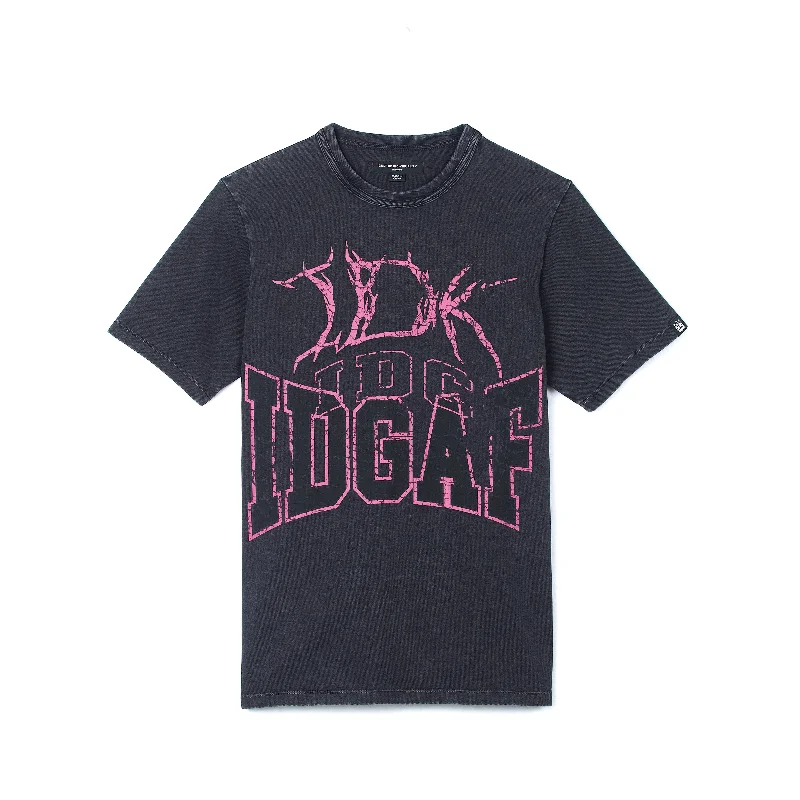 SHORT SLEEVE CREW NECK TEE "IDK IDC IDGAF"