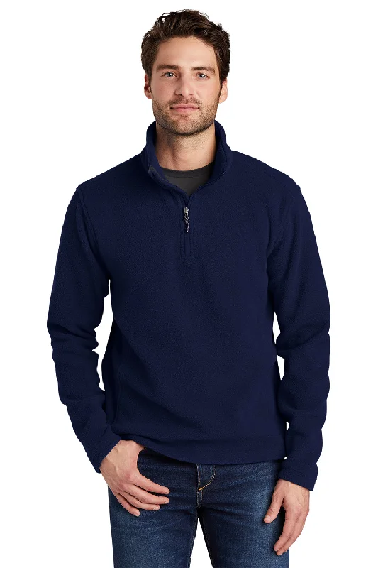 Port Authority Mens Fleece 1/4 Zip Sweatshirt - True Navy Blue