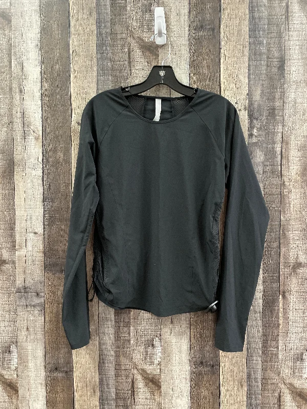 Athletic Top Long Sleeve Crewneck By Athleta In Black, Size: S