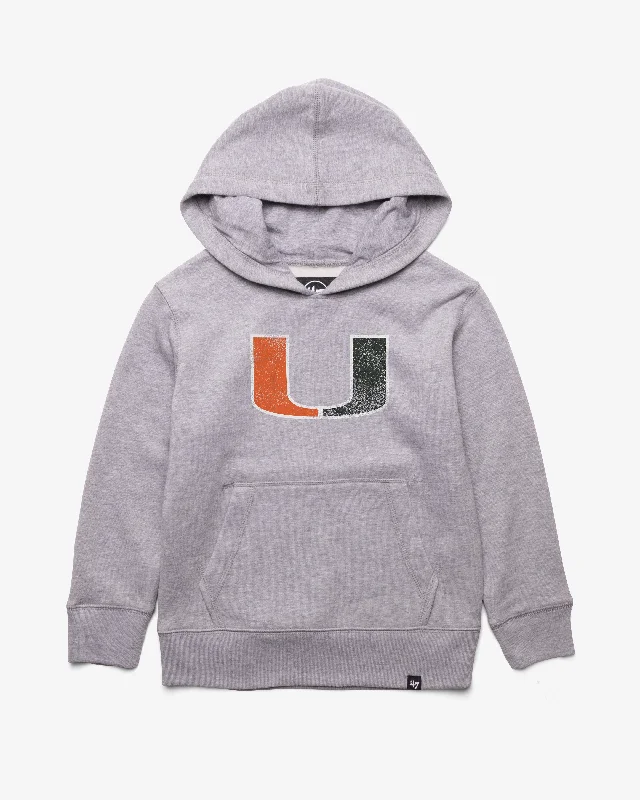 MIAMI HURRICANES DISTRESSED IMPRINT '47 HEADLINE HOOD KIDS