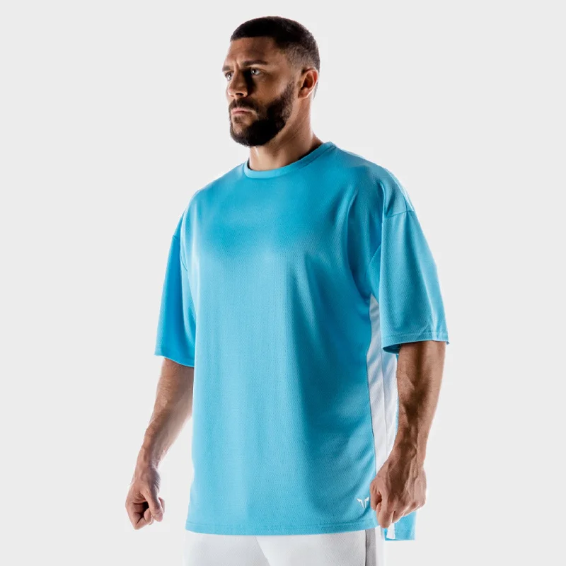 Hybrid Oversize Tee - Blue