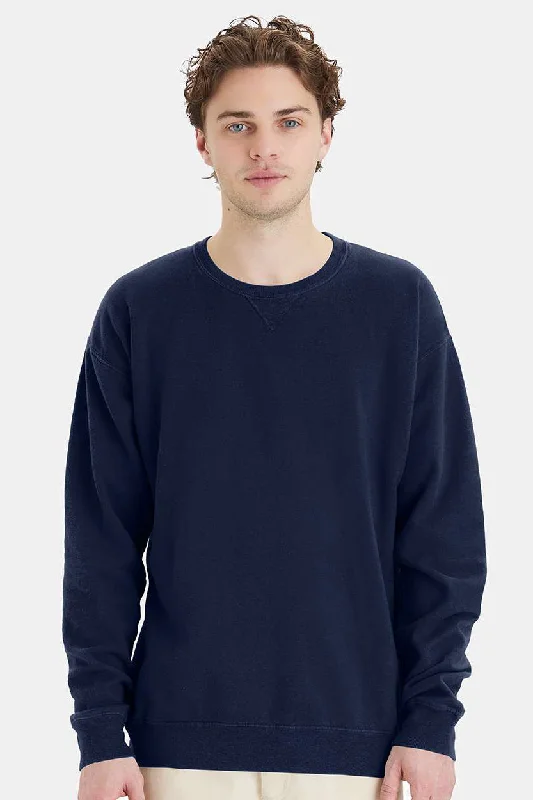 ComfortWash By Hanes Mens Crewneck Sweatshirt - Navy Blue