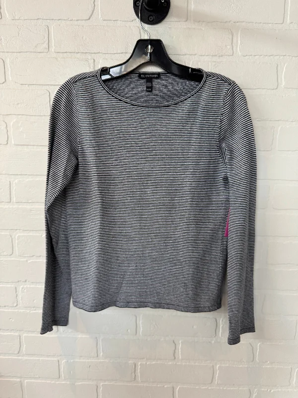 Top Long Sleeve Basic By Eileen Fisher In Black & White, Size: Xs