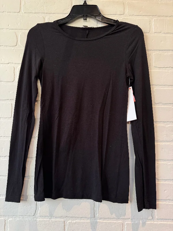 Top Long Sleeve Basic By Halogen In Black, Size: S