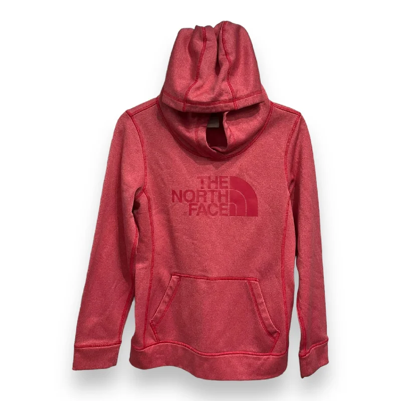 Athletic Top Long Sleeve Hoodie By The North Face In Red, Size: S