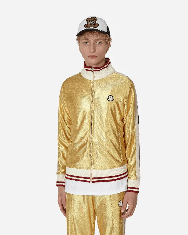 8 Moncler Palm Angels Glossy Zip-Up Sweatshirt Yellow