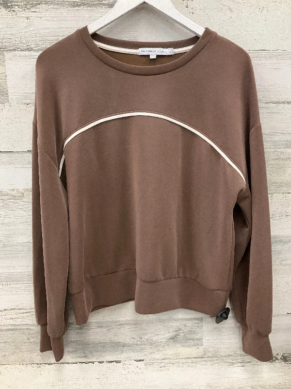 Top Long Sleeve By Clothes Mentor In Brown, Size: L