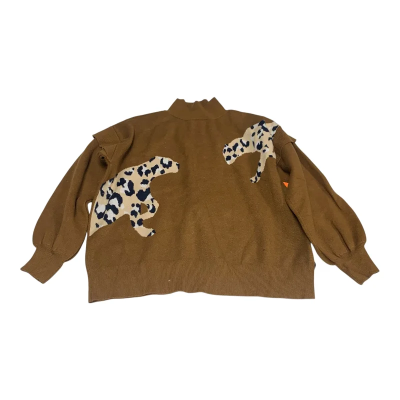 Top Long Sleeve By Crown And Ivy In Brown, Size: M