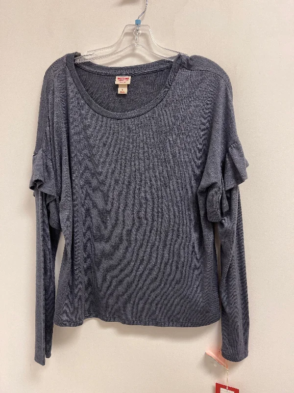 Top Long Sleeve By Mossimo In Blue, Size: L