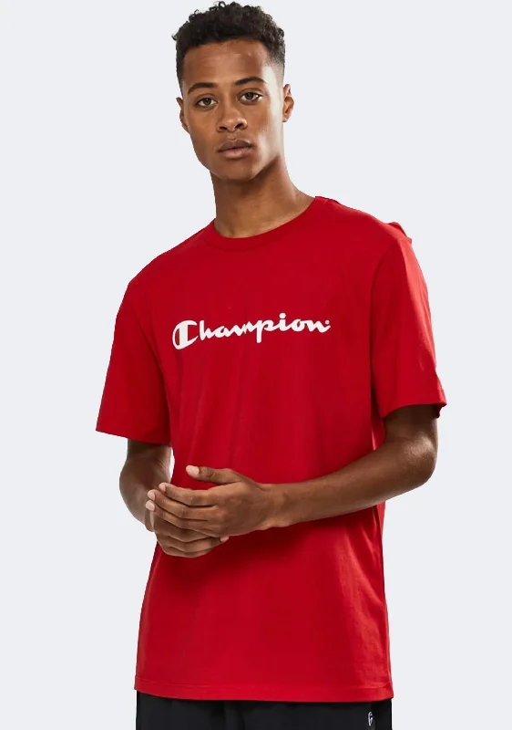 Champion Men's Script Logo Short Sleeve Tee