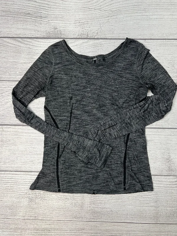 Athletic Top Long Sleeve Crewneck By Lululemon In Grey, Size: S