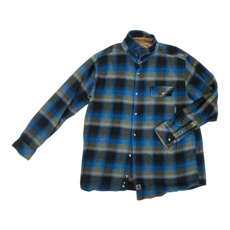 Top Ls By Clothes Mentor In Plaid Pattern, Size:Xl