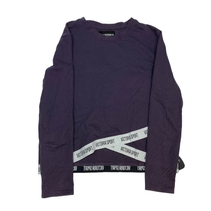 Athletic Top Long Sleeve Crewneck By Victorias Secret In Purple, Size: Xs