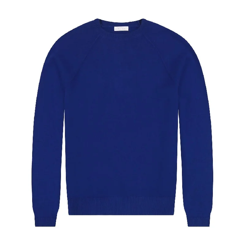 Men's Merino Wool Sweater In Royal Blue