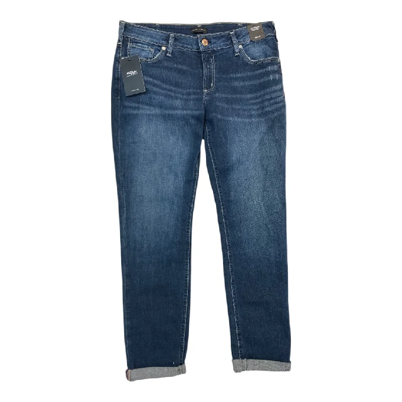 Jeans Straight By Silver In Blue Denim, Size:18