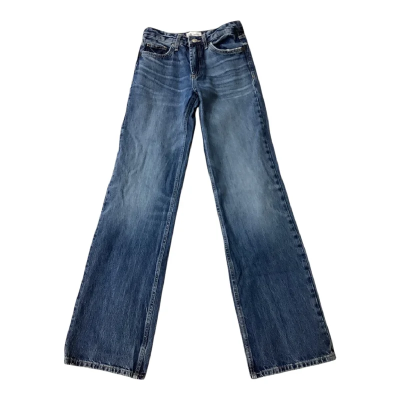 Jeans Wide Leg By Zara In Blue Denim, Size: 2