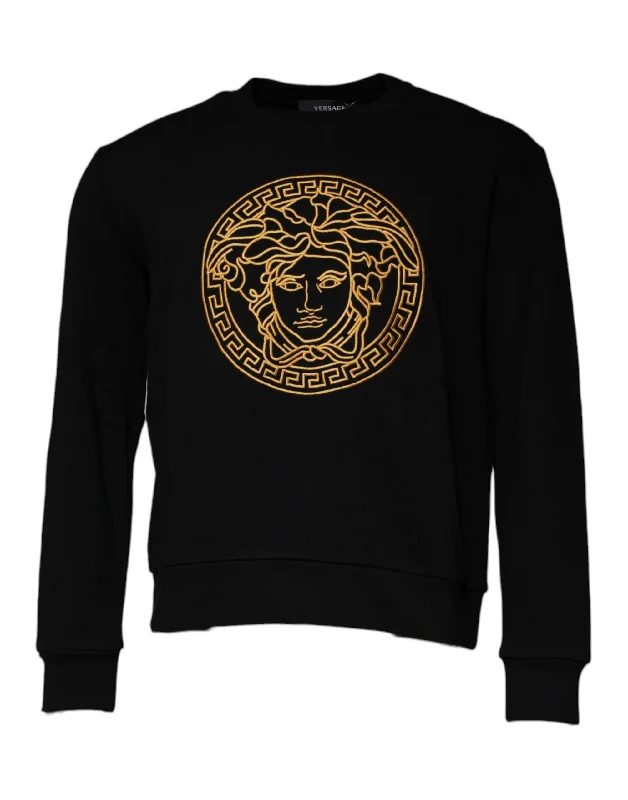 Versace Medusa Embroidery Crew Neck Pullover Men's Sweater