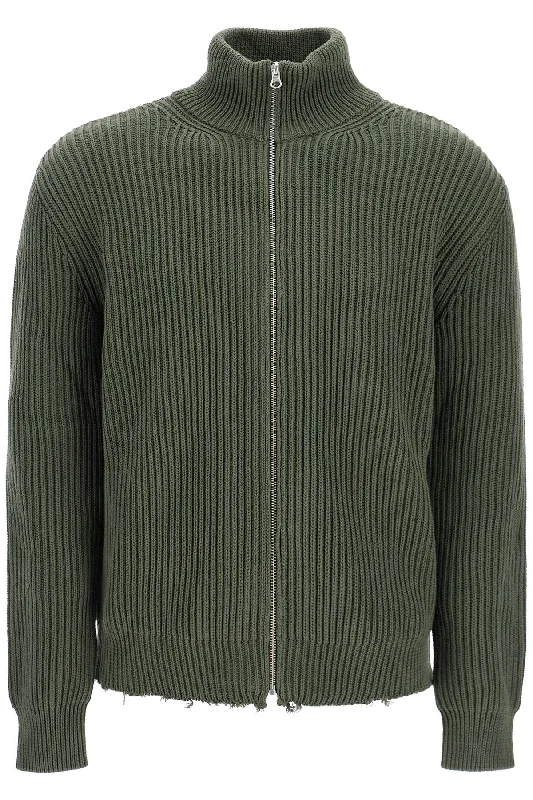 Mm6 Maison Margiela Men's Cotton Cardigan With Zipper