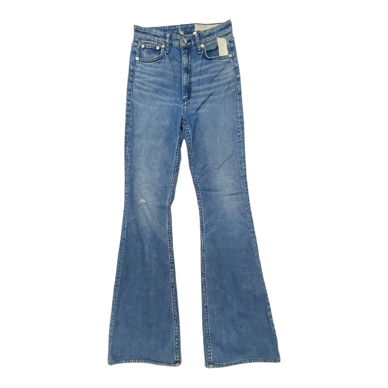 Jeans Flared By Rag & Bones Jeans In Blue Denim, Size:0