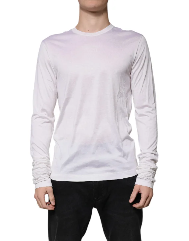 Dolce & Gabbana Silk Crew Neck Men Pullover Men's Sweater