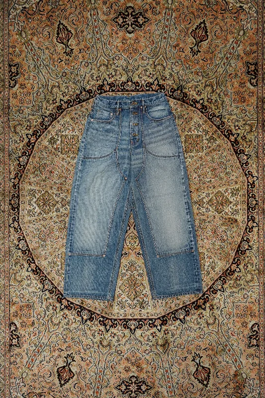 SUGARHILL FADED DOUBLE KNEE DENIM PANTS