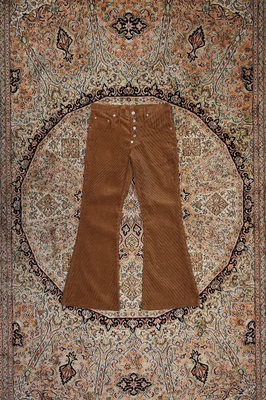 SUGARHILL CORDUROY BELL BOTTOM DEMIN PANTS(BROWN)