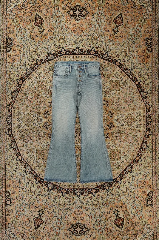 SUGARHILL FADED BELL-BOTTOM DENIM PANTS