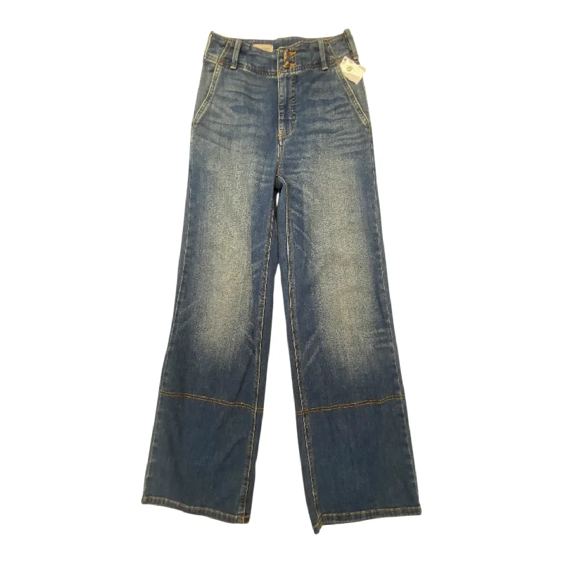 Jeans Straight By Pilcro In Blue Denim, Size:0