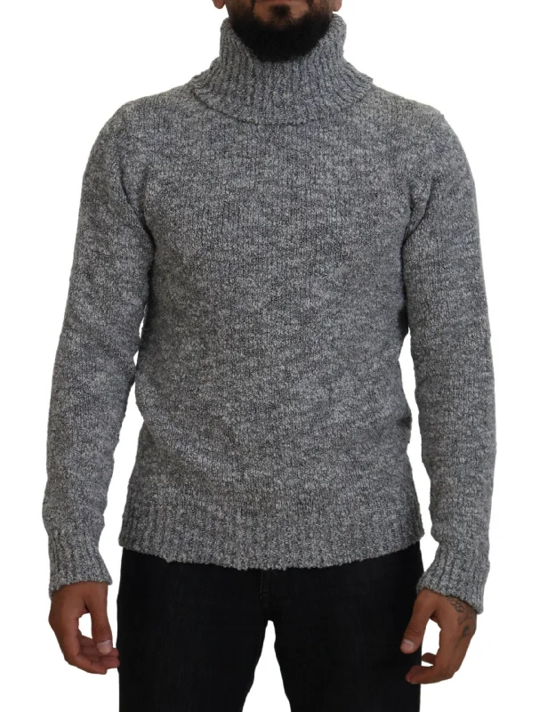 Dolce & Gabbana Elegant Wool-Blend Turtleneck Men's Sweater